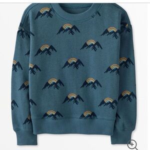 Hanna Andersson NWT 110cm-5 us boy mount rainbow waffle crewneck top